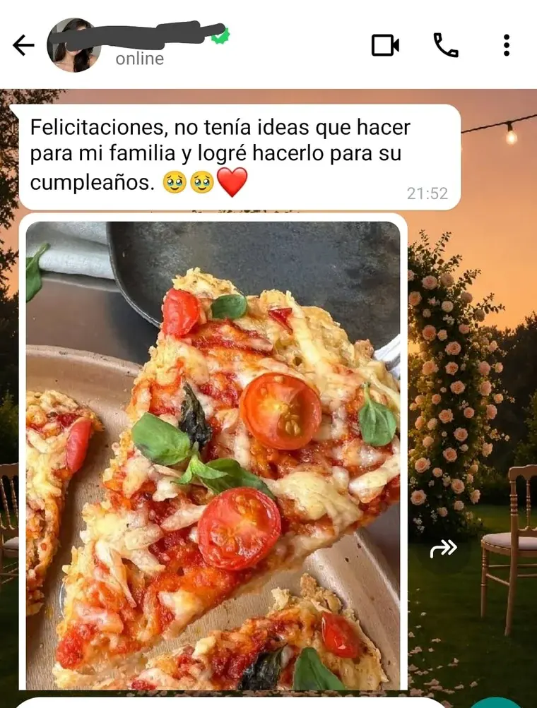Testimonio de una alumna que preparó una receta para su familia